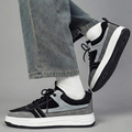 Men's Lace Up Low Top Sneakers with Panelled