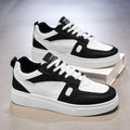 Men's Lace Up Low Top Sneakers with Two-Tone