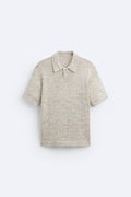 Casual Gebreid Poloshirt in Vintage-Look