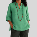 Luna – Linand blouse with Relaxte Elegance