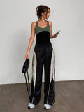 Viola | Joggers with Wide Legs and Gedurfde Zijstreep-Detail