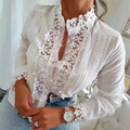 Gandevieve™ Womand blouse with Kant and Borduursel
