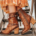 Leather Womand Ankle Boots with Orthopedic Hak – Chiara