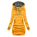Carolien™ Winterwarmer Hoodie-Kleid Mit Hundemotiv