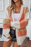 Knitted™ Striped Cardigan | Acryl | Kleurrijk and Gezellig