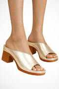 Rosalind | Women's Mules - Open Toe Block Heel with Backless Design
