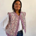 Gewatteerd Gilet with Bloemandprint | Boho Style | Lichtgewicht and Comfortable