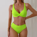 Harrieta | Solid Deep V-Neck Swimsuit