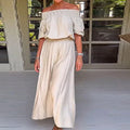 Jessah | Romper with Elastiek in the Waist and Short-Sleeve