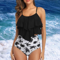 Cressida | Tank Top with Ruffles and Bikini with High-Waisted - 2--Piece Tankini Set
