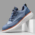 Men's Textured Lace Up Sneakers with Modern Wingtip