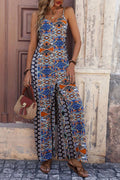 Helen | Ethnic Print V-Neck Cami Jumpsuit