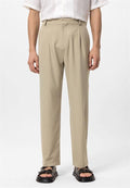 Vincandt | High Waist Mand'sPants Beige
