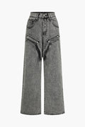 Lara | Pants with Wide Legs and Asymmetric Details