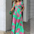 Adelina | Printed V-Neck Jumpsuit